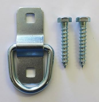 8 Sets of 3/8" Bolt On D Rings Rope Chain Strap Cable Tie Down Flatbed Trailer