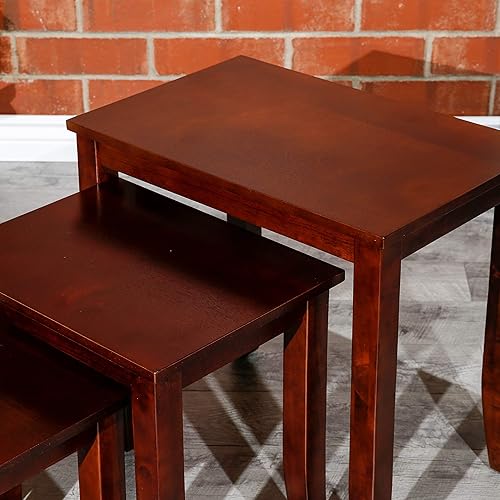 Miniatura 5 de DTY Avon - Mesas nido de 3 piezas, colección de muebles para interiores - Cereza