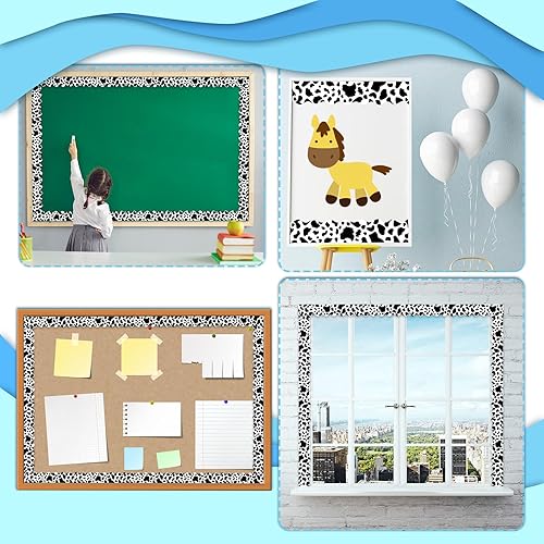Miniatura 10 de Bordes de tablón de anuncios de 99 pies con diseño de nubes blancas y cielo azul, borde festoneado para pizarra blanca, decoración de bordes de aula