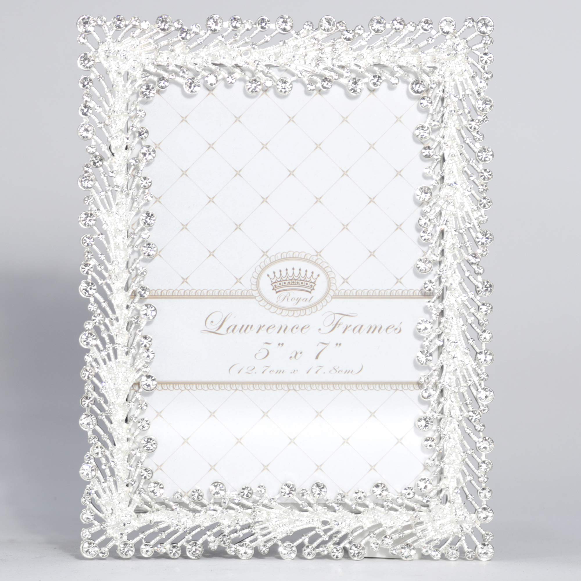 Lawrence Frames Picture Frame, Metal, Silver, 5x7