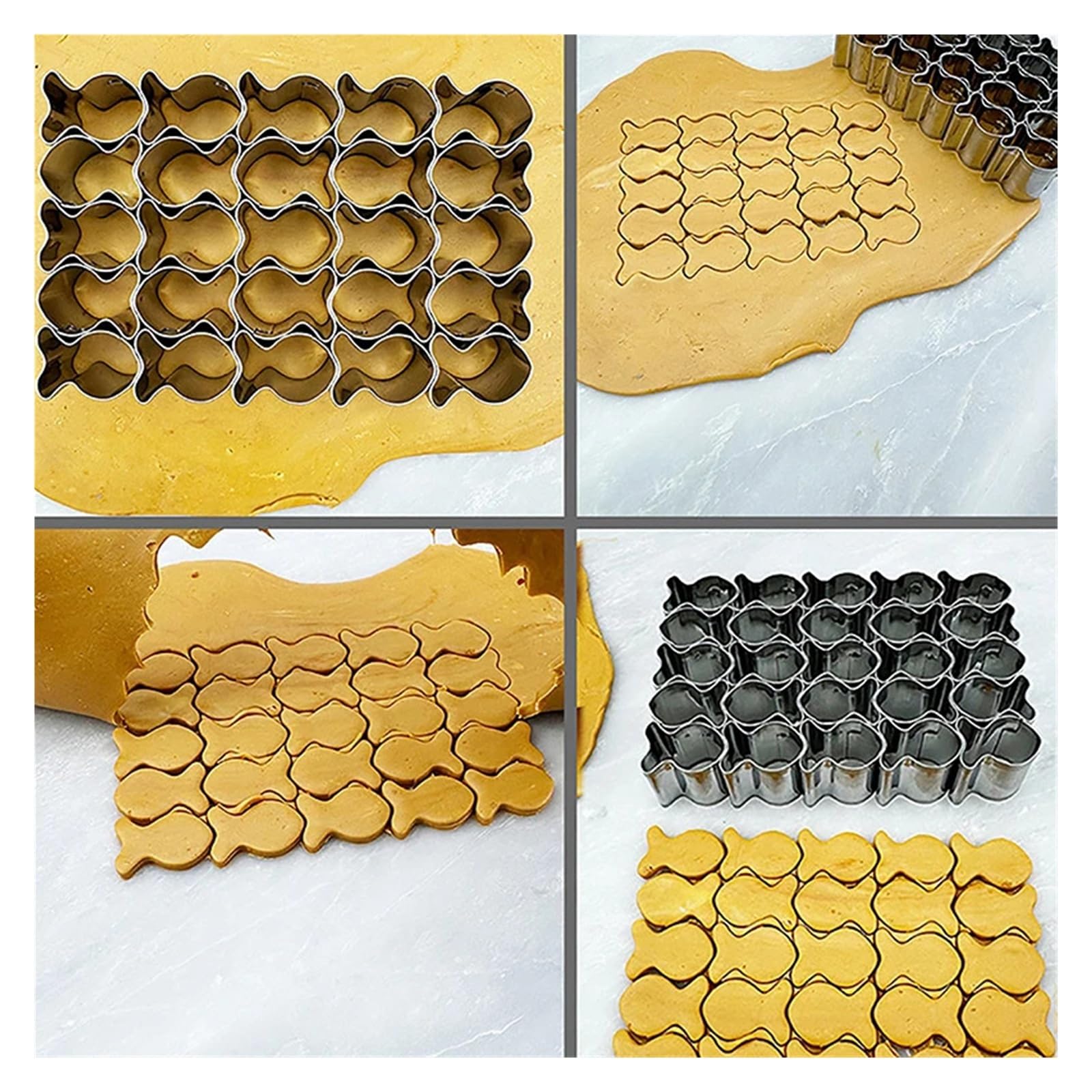 Mini-Fisch-Ausstechformen aus Edelstahl, einzigartige Formen for Backen von Keksen und Crackern