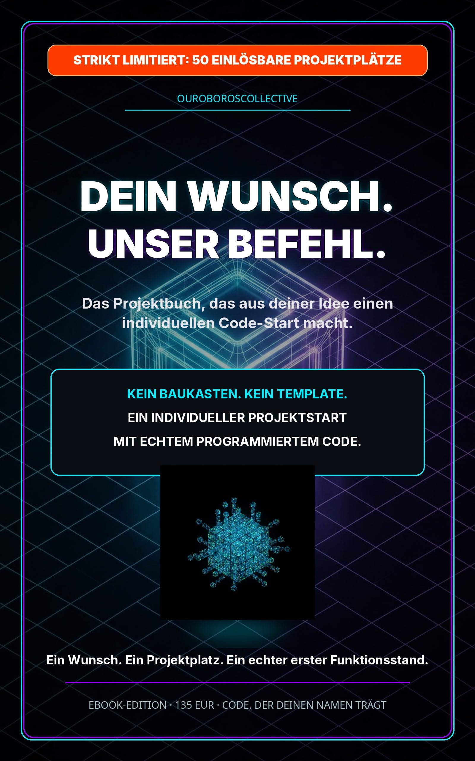 Dein Wunsch. Unser Befehl: Das limitierte Projektbuch für dein erstes eigenes großes Projekt