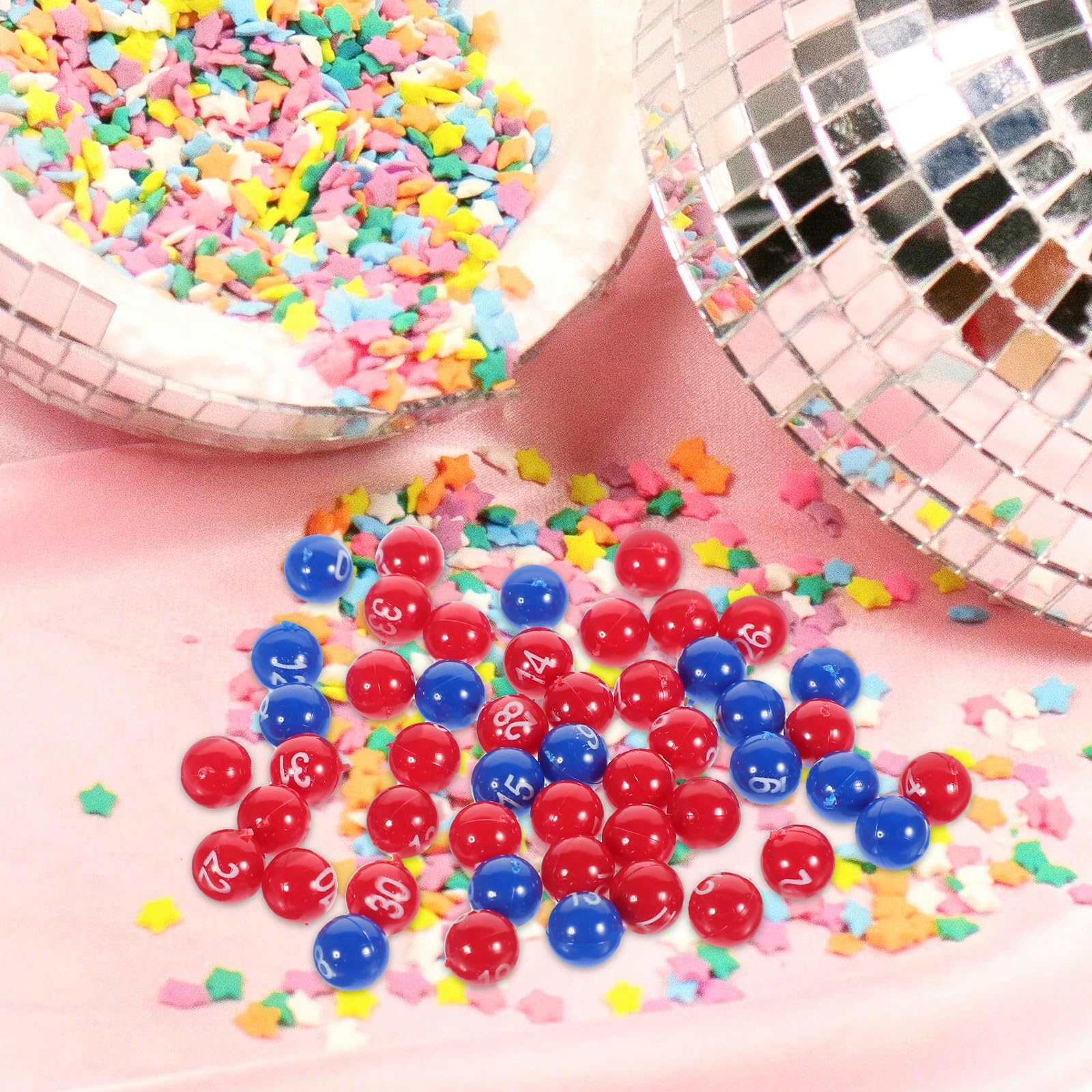 SHINEOFI Boule de Loto en Plastique Légère et Facile à Lire pour Jeu du Loto, Accessoires de Ballons de Jeu pour Ambiance de Fête et Activités de Bingo