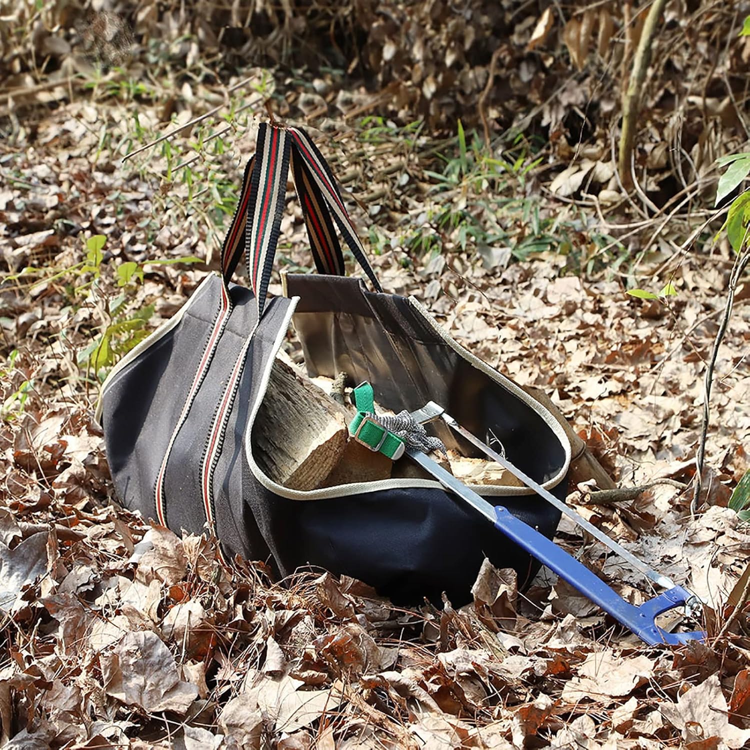 薪収納バッグ 薪バッグ 防水 ロギングウッドバッグ 暖炉 薪収納バッグ キャンプ用品の収納に最適