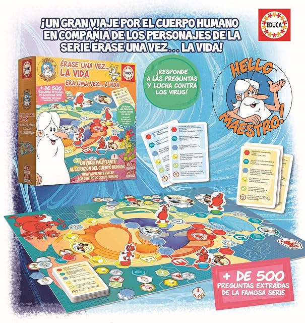 Foto 3 de 5 de Educa - Érase una Vez La Vida, Juego de Mesa Familiar Educativo con más de 500 Preguntas y respuestas sobre…