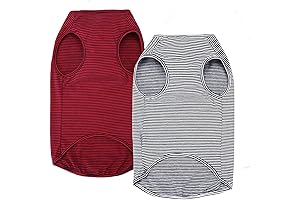 XL Dog Summer T-Shirt Striped Cotton Vest for Large Breed Dogs