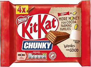 KitKat Chunky Milk Chocolate Bar Multipack, 4 x 40 g