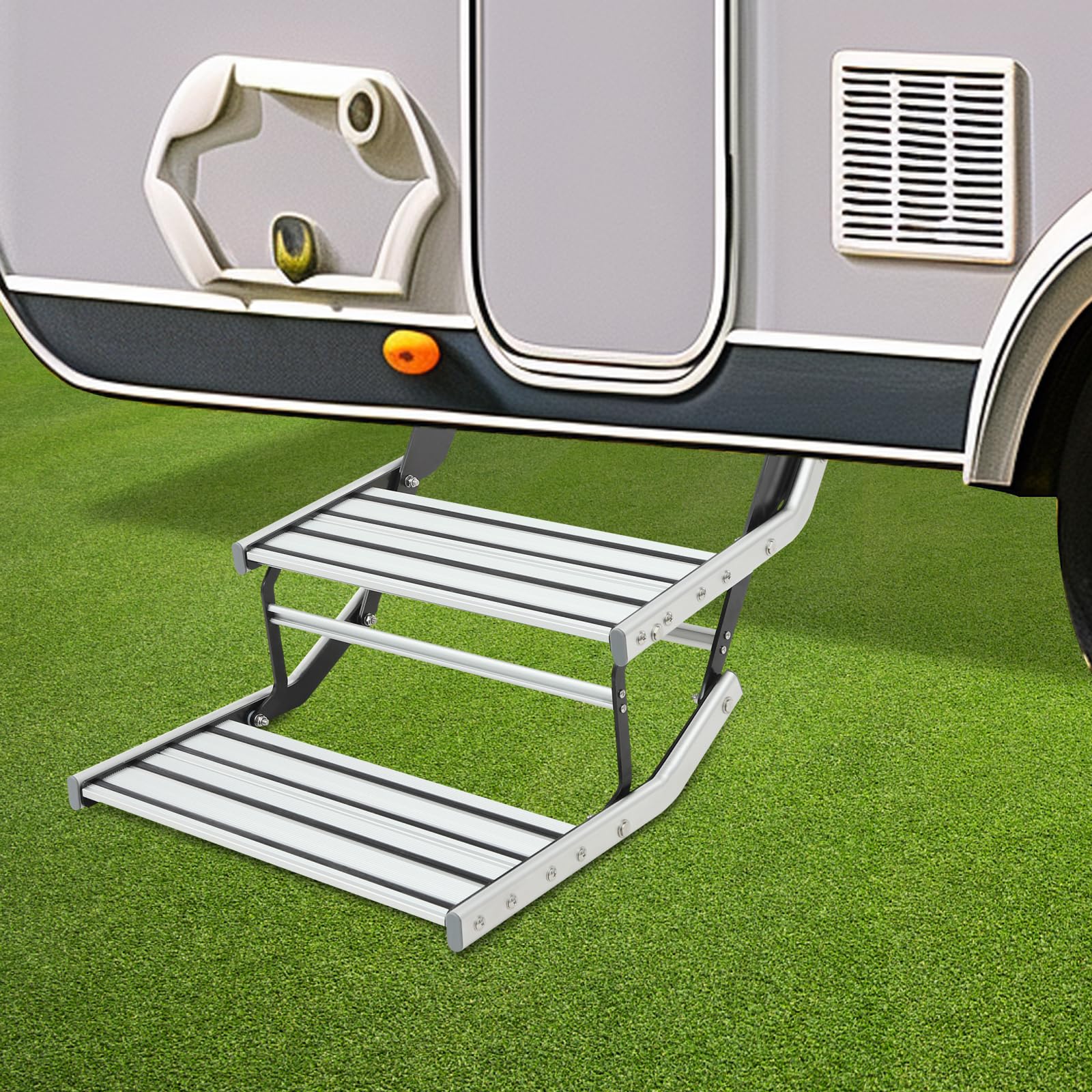 Wohnwagen Caravan Boot Camping Doppel Trittstufe Tritt Einstieg Treppe 2 Stufen