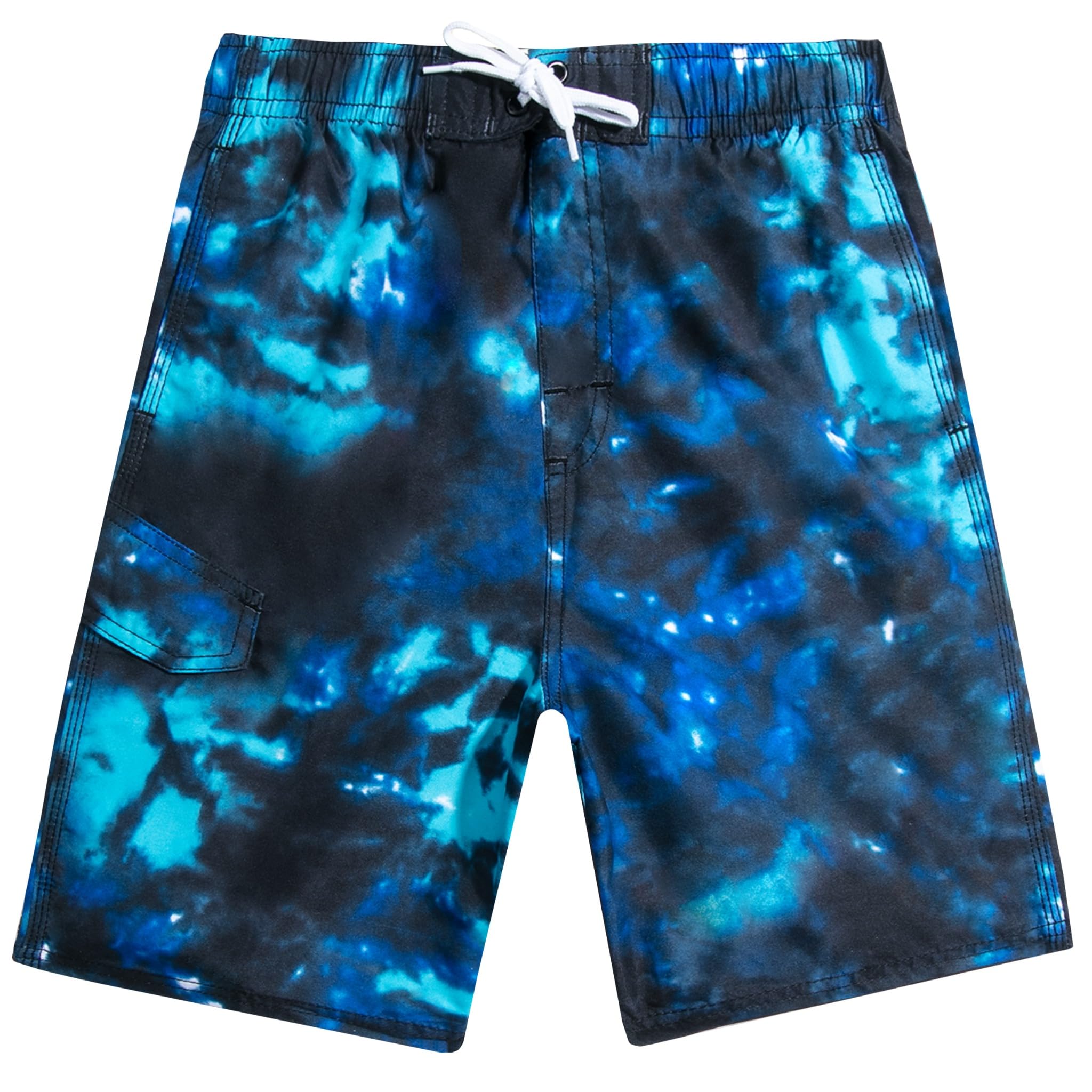Kanu Surf Boys' Specter Quick Dry UPF 50+ Beach Swim Trunk, Hurricane Navy, 14