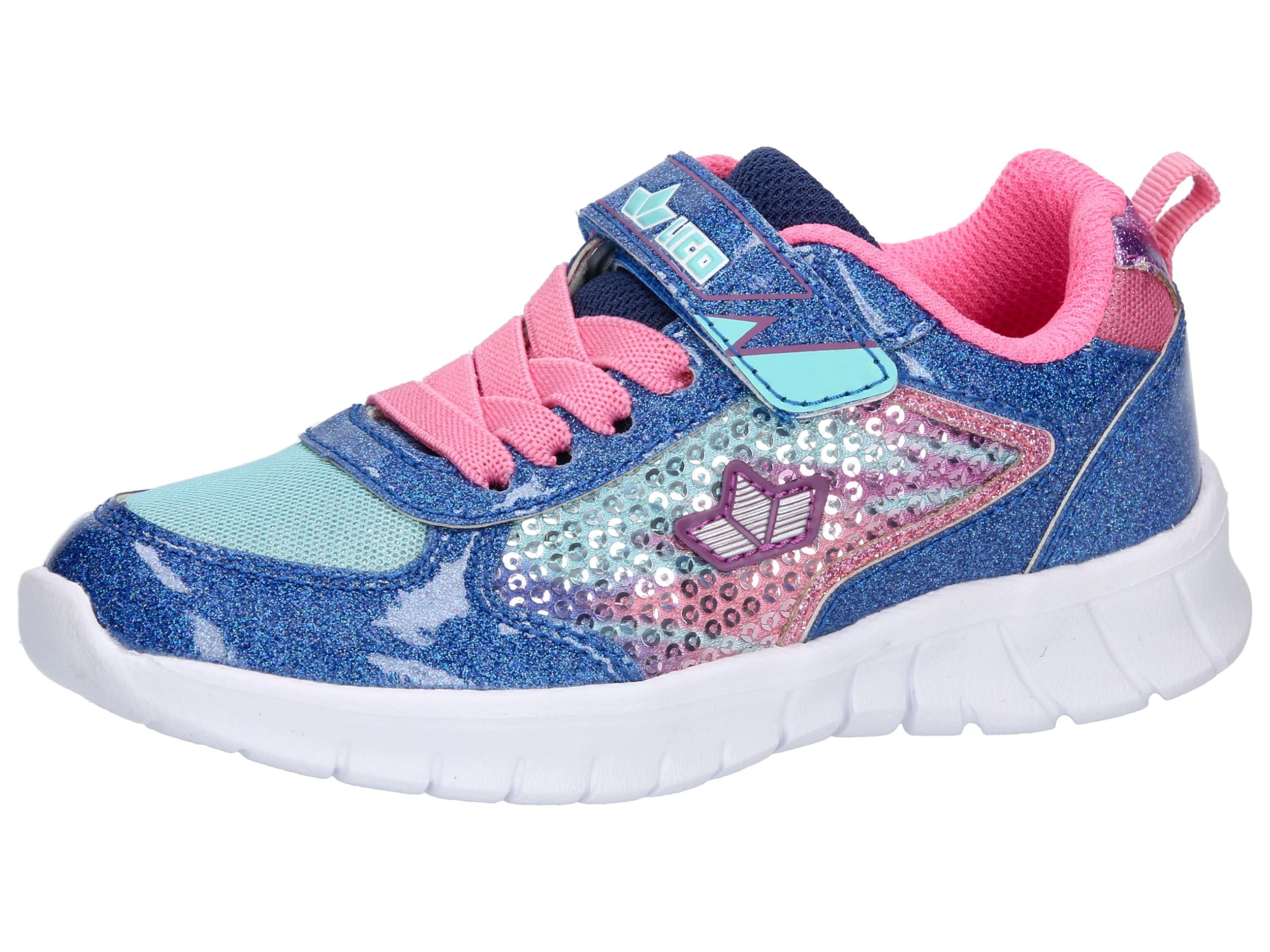 Lico Girl's Fenja Vs Sneaker, Blue, Turquoise, Pink, 41 EU
