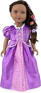 Little Adventures Rapunzel Princess Doll Dress - Doll Not Included - Machine Washable Child Pretend Play and Party Doll Clothes with No Glitter