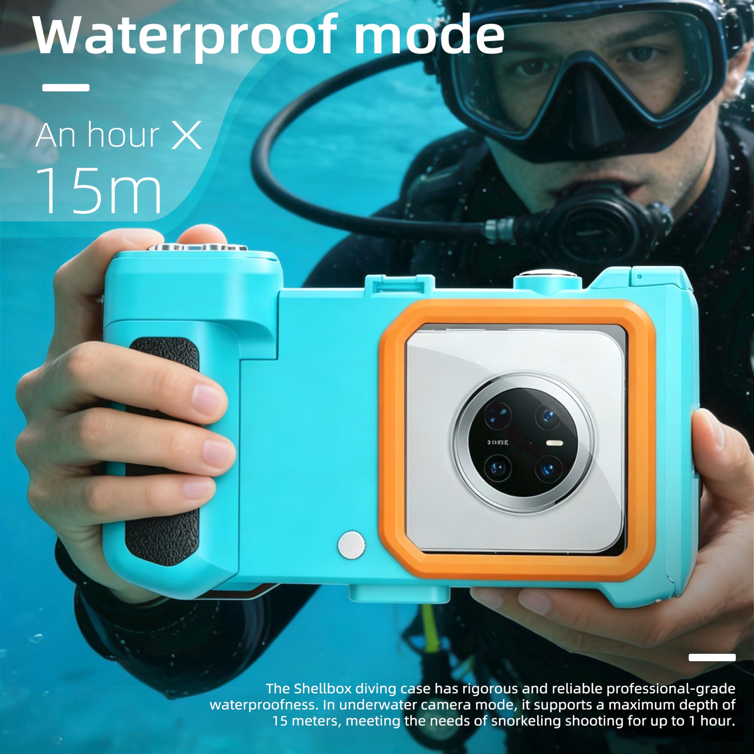Wasserdichte Handyhülle Unterwasser Wasserfeste 15m Handy Wasserschutzhülle Handytasche Wasserdicht Schwimmen Baden für iPhone 16 Pro 16 Pro Max 15 Pro 15 Pro Max 14 13 12 Pro 1213 14 Pro Max