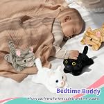 Onsoyours Original 5PC Cat Stuffed Animals with Babies Inside, Kawaii Kiity Plush with Mommy & 4 Kittens - Cute Plushies Toys for Girls Kids (White)