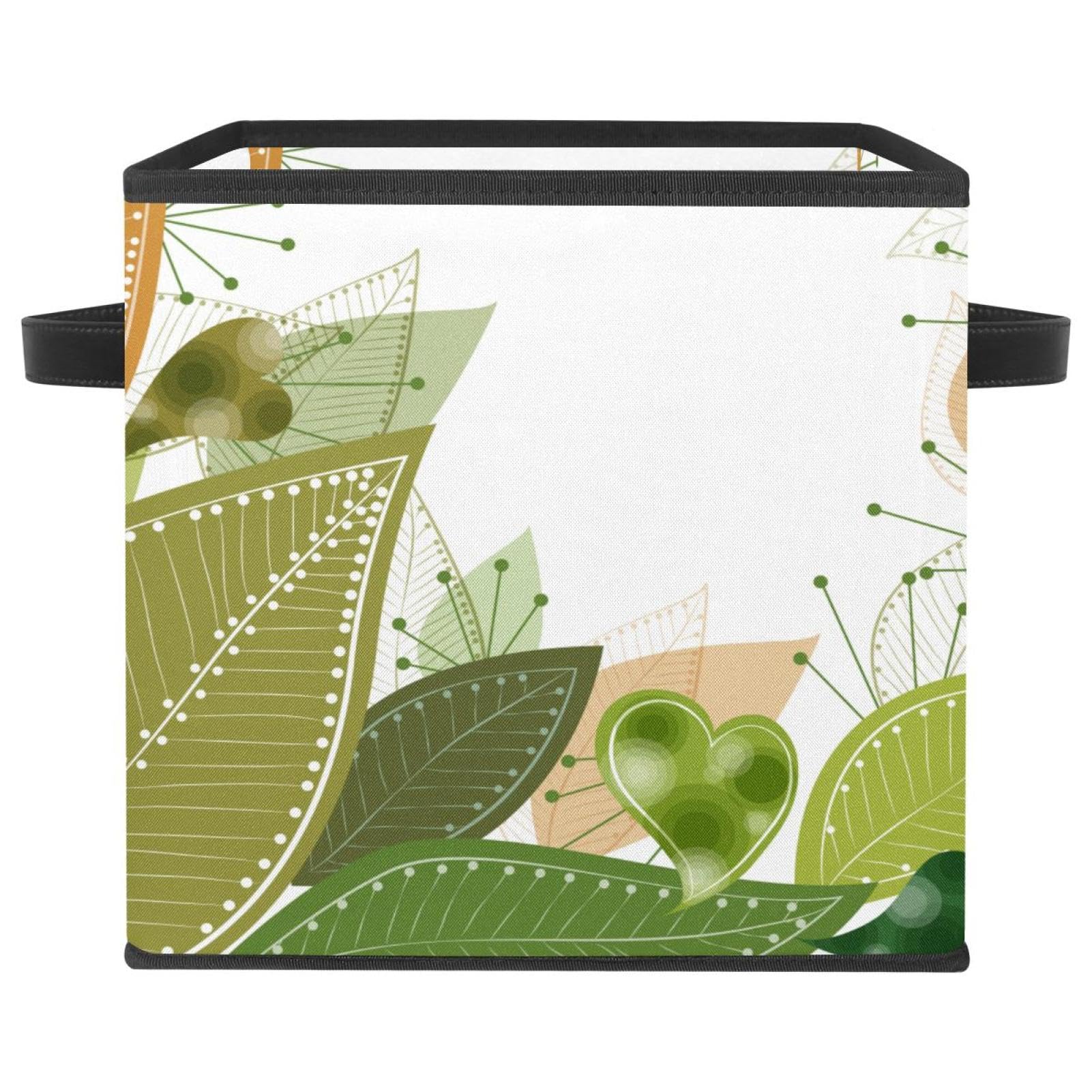 Boîte de rangement pliable avec poignées panier cube en tissu pour organiser le placard