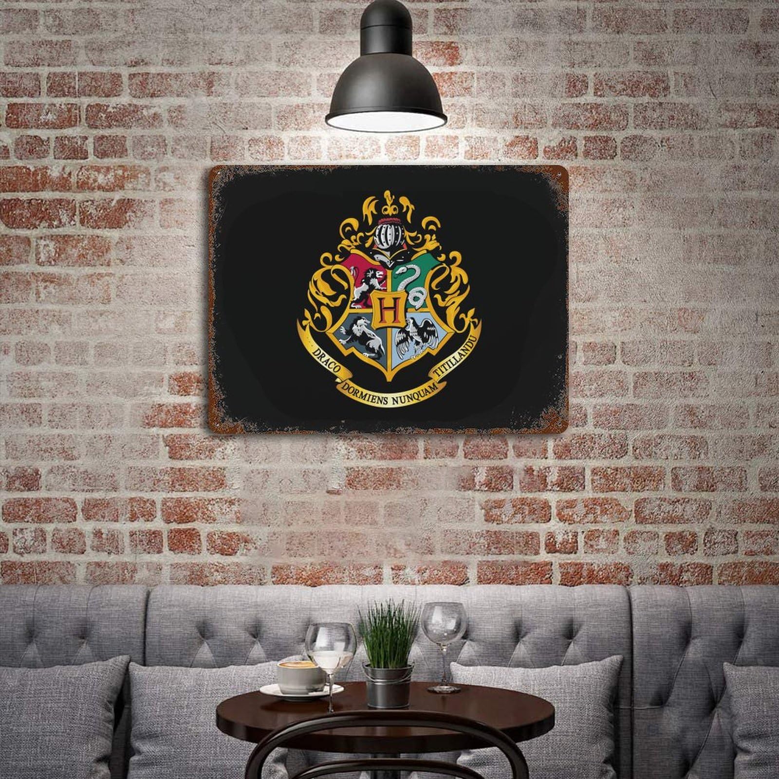 Amazon.co.jp: ブリキ看板 ハリーポッター 魔法魔術学校 金属