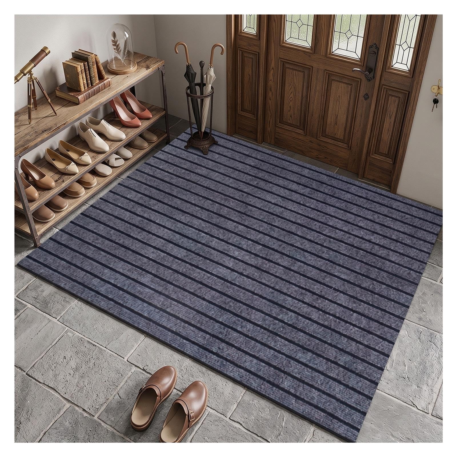 Felpudo Entrada Casa, Alfombra TPE Antideslizante, Lavable
