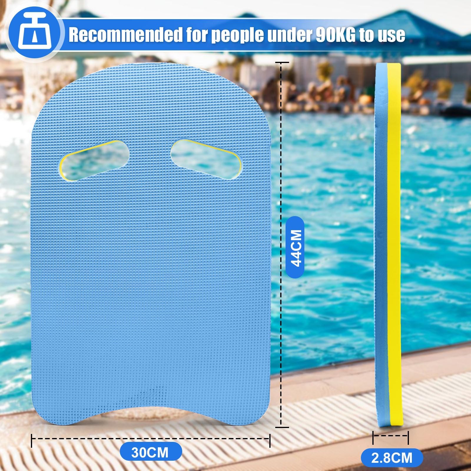 Tabla de natación Flotante Espuma EVA para Niños y Adultos con Agujeros Seguros