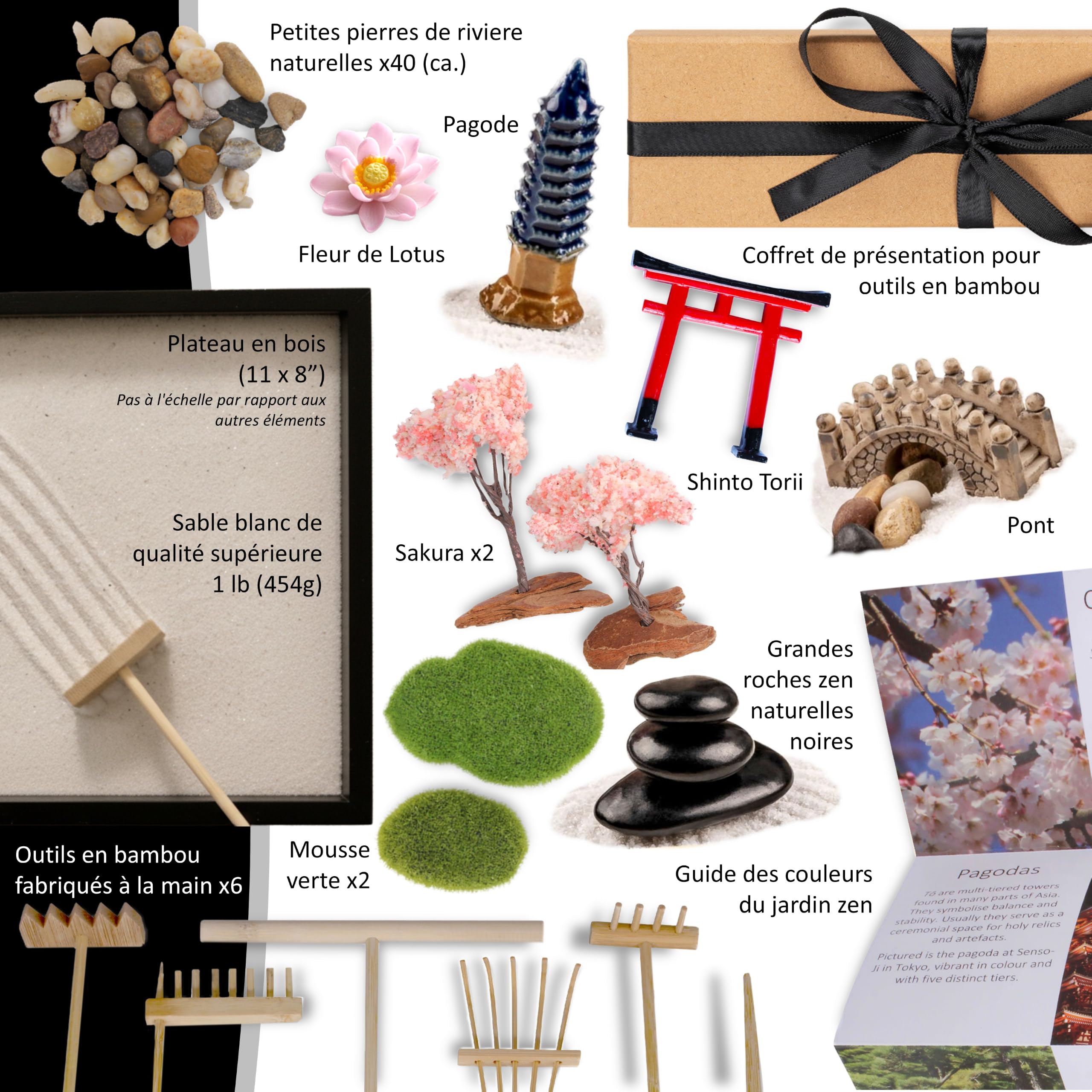 Island Falls Home Kit de Jardin Zen Miniature 11x8 Pouces. Deco Japonaise