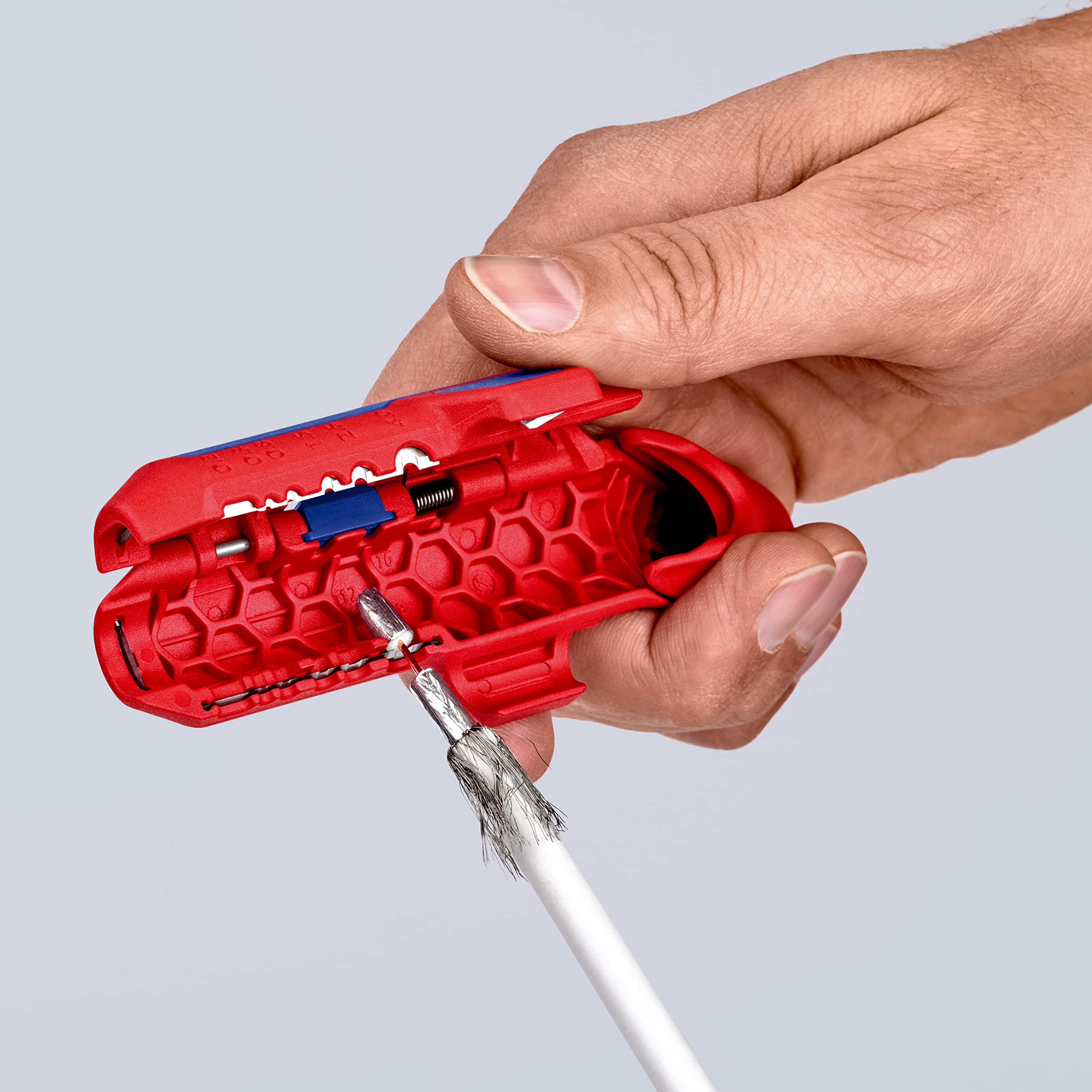 KNIPEX ErgoStrip Universal-Abmantelungswerkzeug 135 mm NYM-Kabel Abisolierer 16 95 01 SB