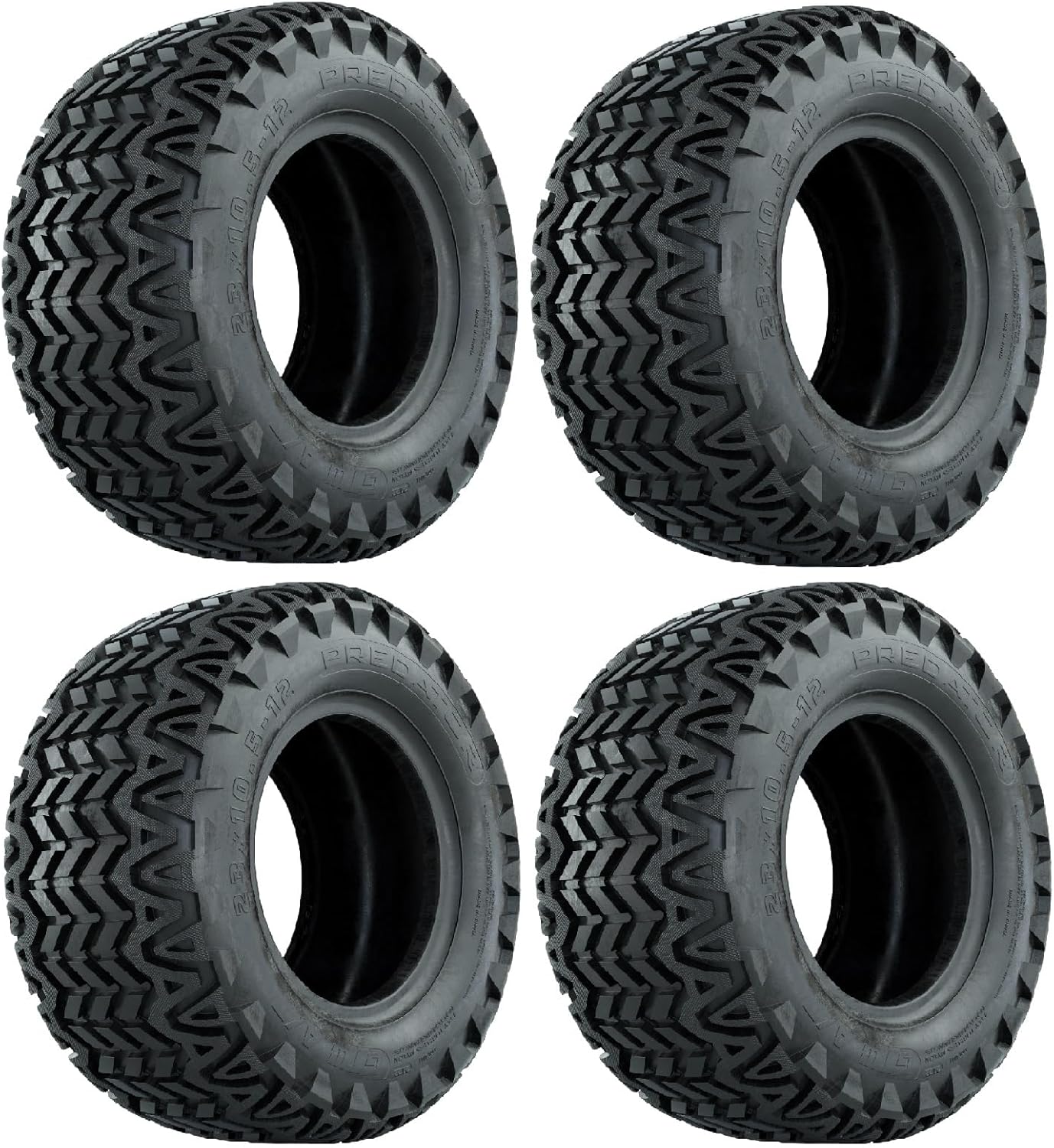 GTW Predator 22 inch Golf Cart All Terrain Tire | 22x11-10 | A/T Tire | 4-Ply | Universal Fitment with 10 inch Wheels | Set of 4