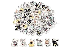 ANGOLIO 60Pcs French Bulldog Desk Pets Erasers Animals for Kids