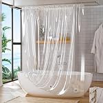 Titanker Clear Shower Curtain Liner, Plastic Shower Liner PEVA 72 x 72 Lightweight Waterproof Shower Curtains for Bathroom with Magnets and Rustproof Grommets
