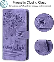 Vista 5 de Funda con tapa para Samsung Galaxy S22 Ultra 5G, piel sintética de alta calidad, cierre magnético con cuerpo completo, a prueba de golpes, funda