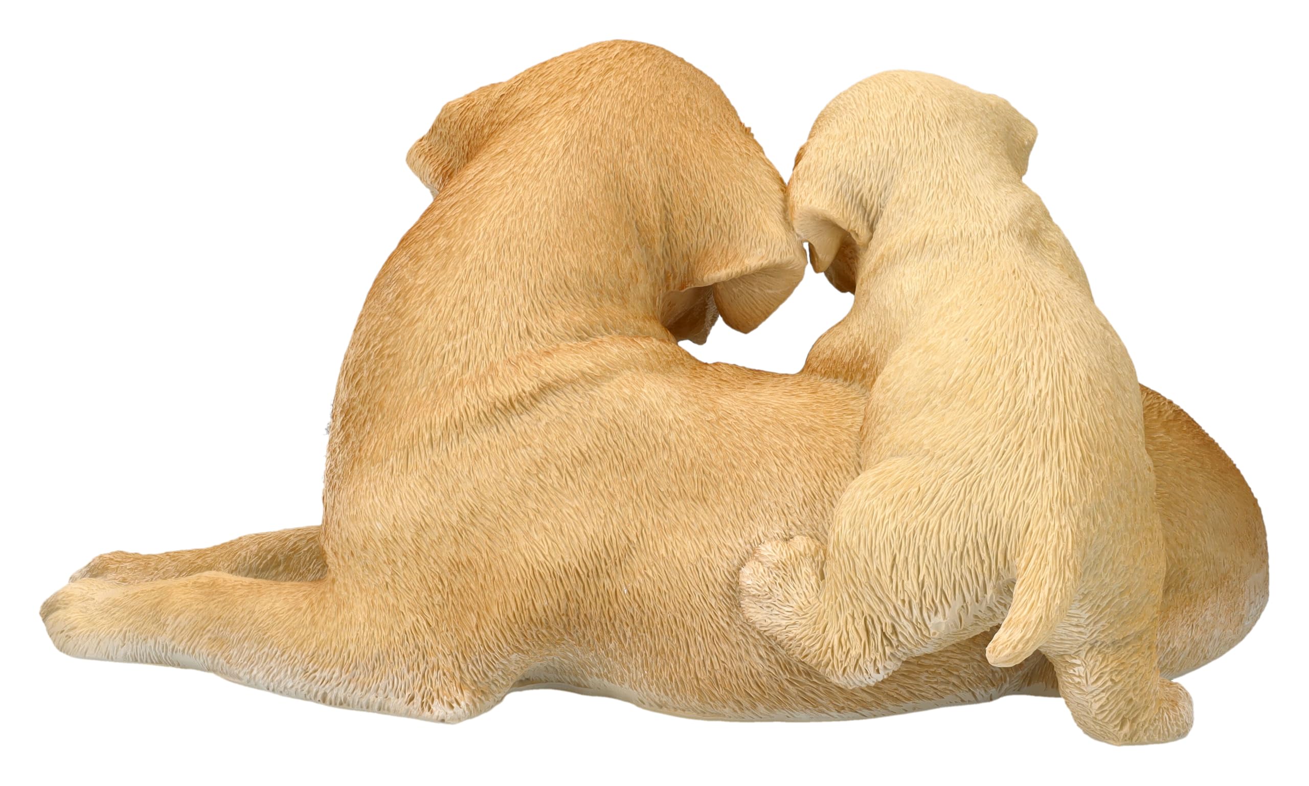 Figuren Shop GmbH Gartenfigur Labrador Retriever mit Welpe 27,5 cm - Hund, HotAnt, Wetterfest & Detailreich