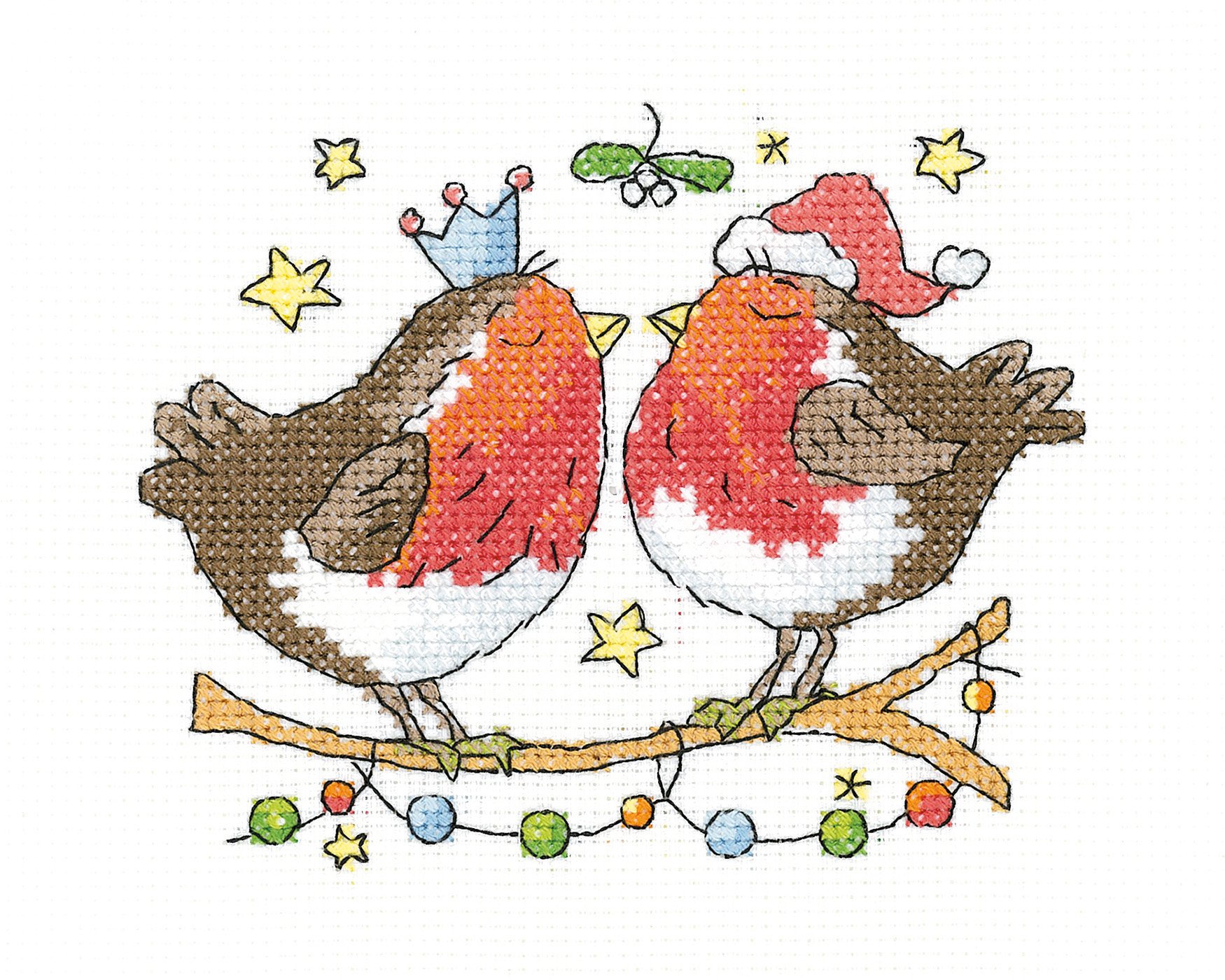 Heritage Crafts Simply Heritage Cross Stitch Kit - Christmas Kiss