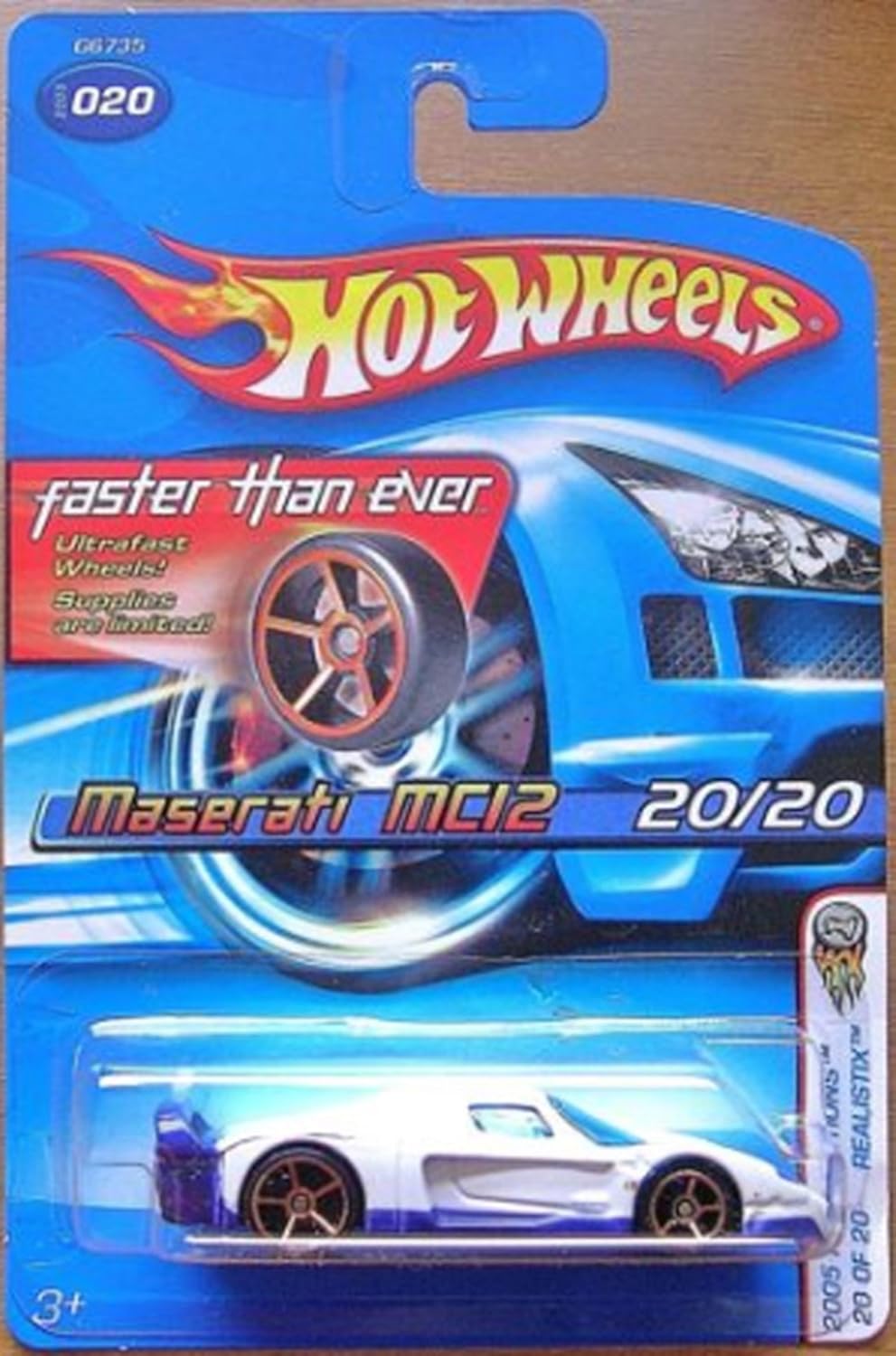 2005 Hot Wheels First Editions Realistix Maserati MC12 White With FTE Wheels #020 by Hot Wheels