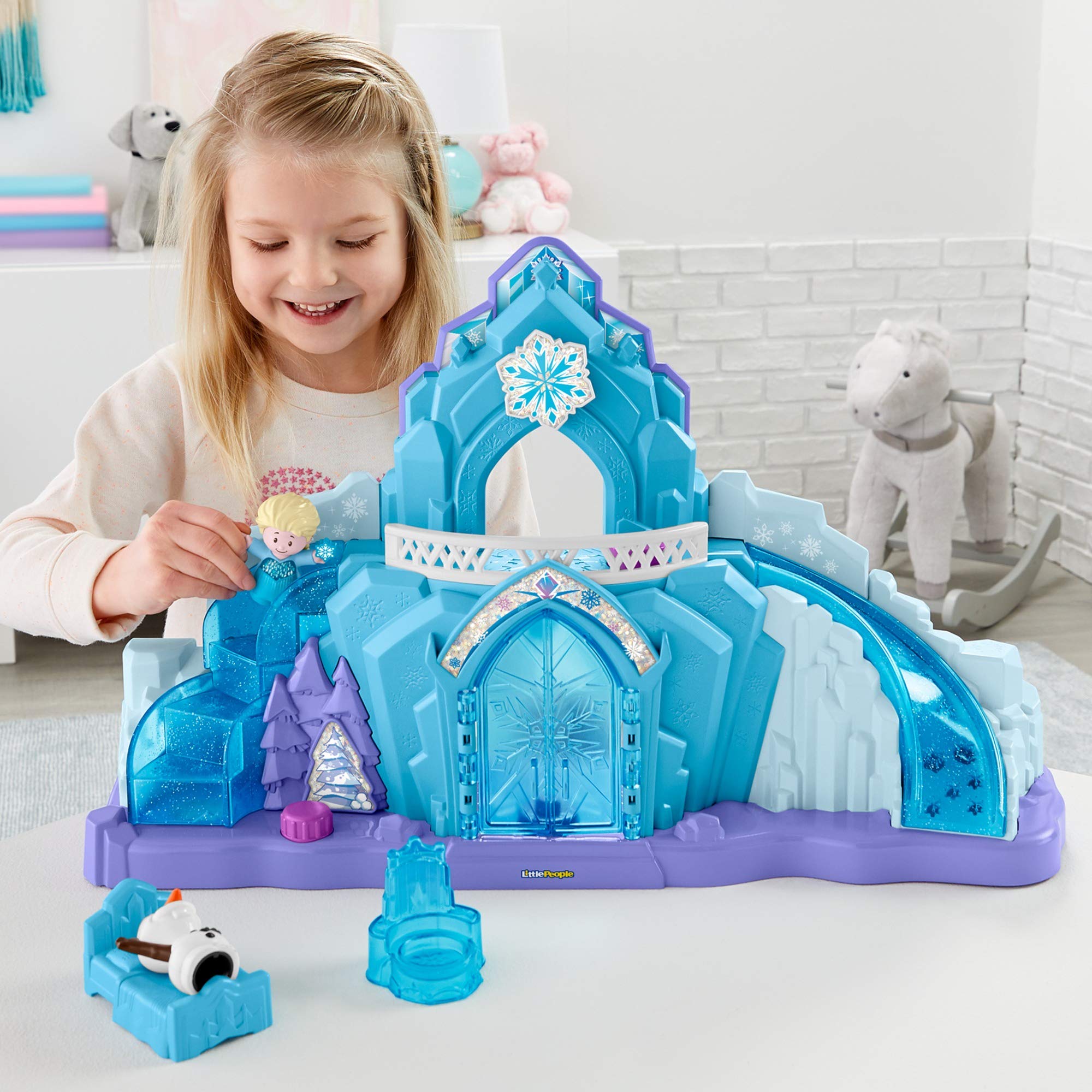 Fisher-Price - Frozen Palazzo di Elsa, Little People Playset con Personaggi, per Bambini 1,5+ Anni, GKV24