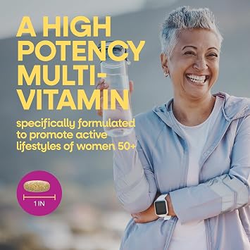 Nature's Way Alive! Ultra Potency Multivitamin for Women 50 Plus, Complete High Potency Formula with Vitamin D3, C, E, Methylated B12, Supports, Heart, Brain, and Bone Health*, 150 Tablets