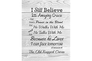 Grace Wall Decor : Still Believe, Amazing Grace, Old Rugged Cross Wall Art