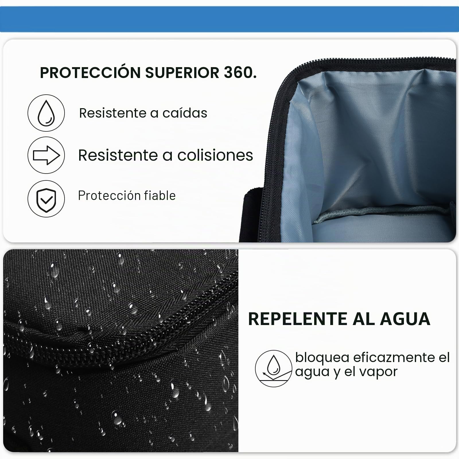 HY320 - Funda para proyector (EVA, Resistente al Agua y a los Golpes, Funda de Transporte, Bolsa de Viaje, Bolsa de Transporte), Negro