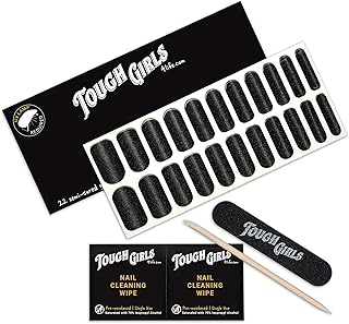 22 Premium Semi-Cured Gel Nail Polish Strips w/Application Accessories (Black Cat-Eye)