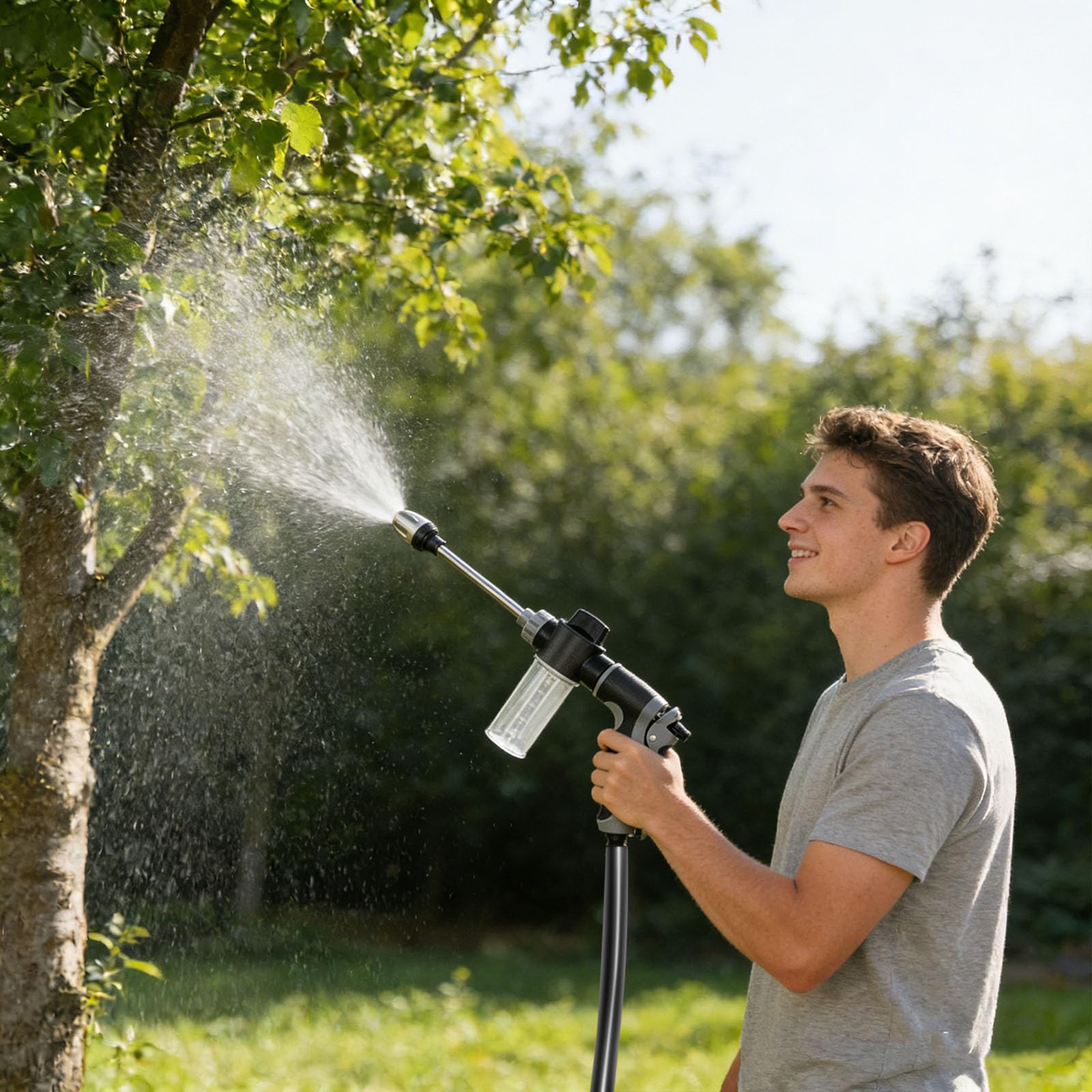 Aquoxis Pressure Washer – 15x More Powerful Than Hoses, Power High-Pressure Cleaner with 360° Rotating, Universal Compatibility, Effortless Dirt & Stain Removal for Driveways & Patios (1PC) — view 2