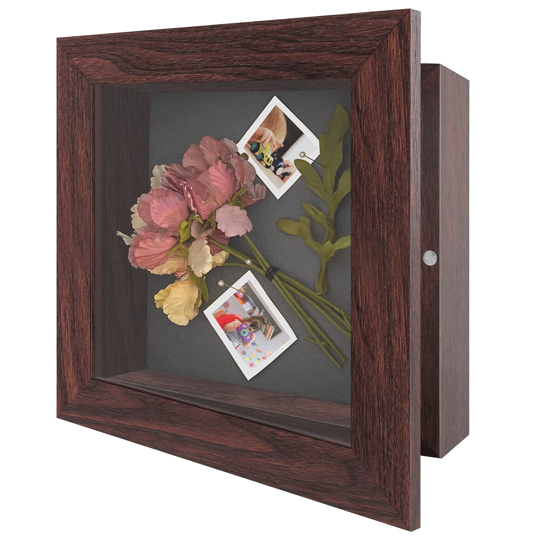 MBC MAT BOARD CENTERMBC MAT BOARD CENTER, 8x8 Shadow Box Frame/Memory Box with Linen Back, 1-Pack, Light Brown