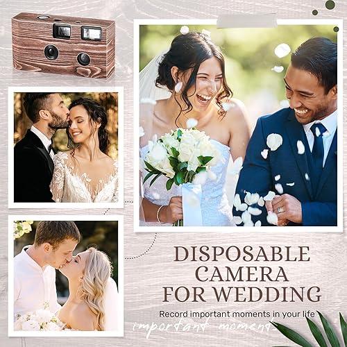 Miniatura 5 de Treela Paquete de 6 cámaras desechables para boda, despedida de soltera, de un solo uso, cámara flash de 1.38 pulgadas (1.378 in), cámara para