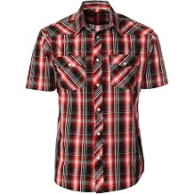 Gioberti Mens Western Cowboy Short Sleeve Shirt with Snap Buttons