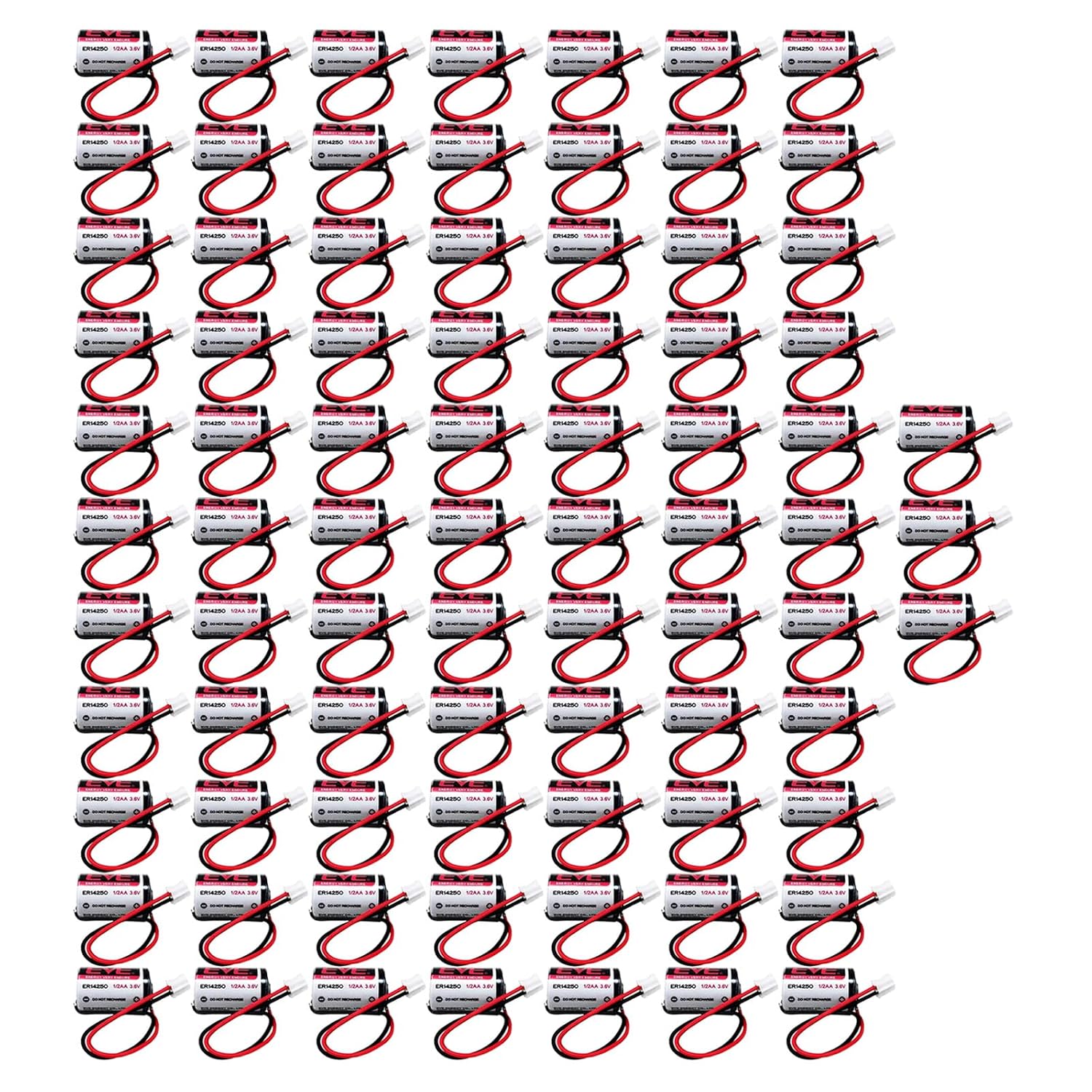 80 Pack EVE ER14250 3 6V 1200mAh Non-Rechargeable Lithium Battery Compatible with EVE ER14250 1 2 AA LS14250