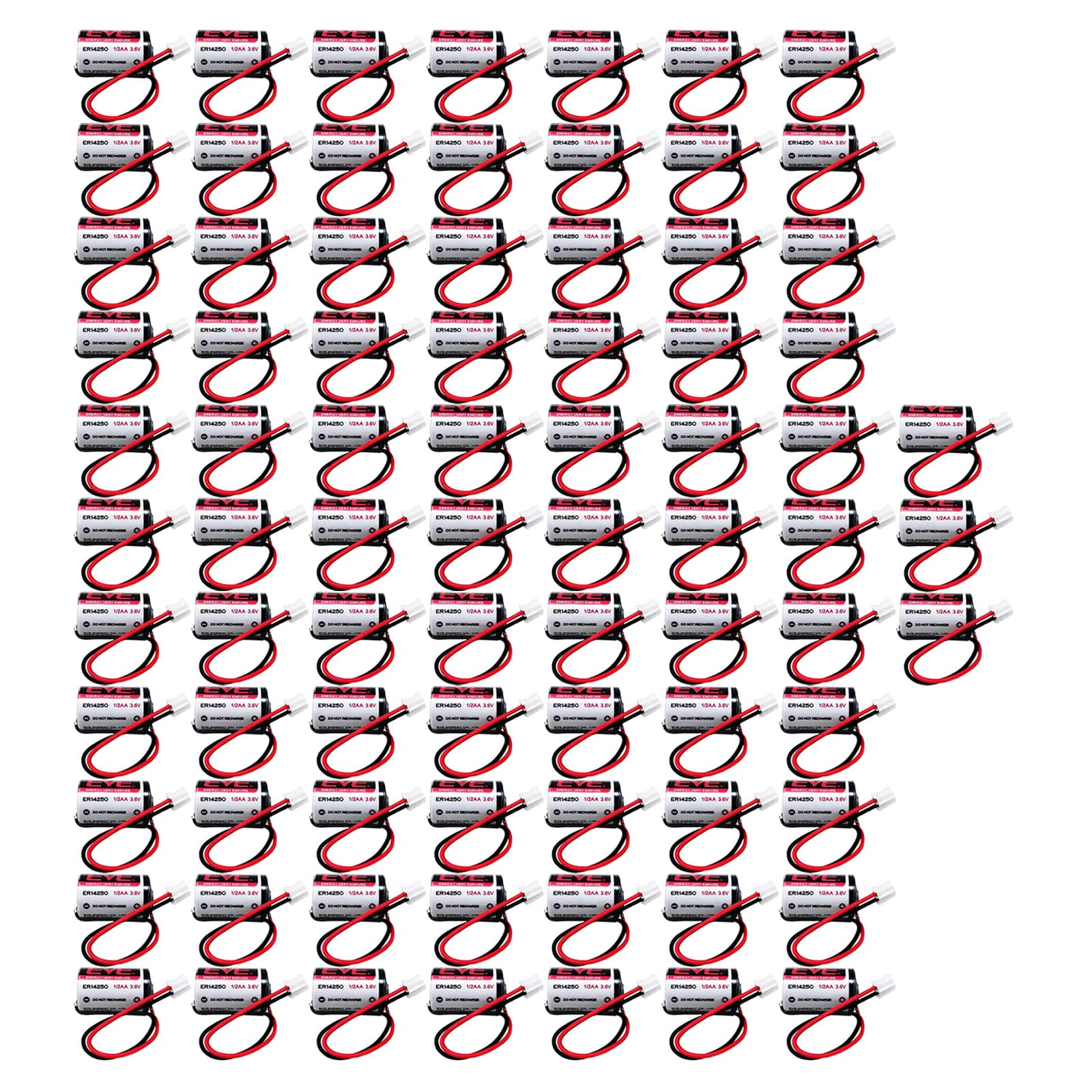 80 Pack EVE ER14250 3 6V 1200mAh Non-Rechargeable Lithium Battery Compatible with EVE ER14250 1 2 AA LS14250
