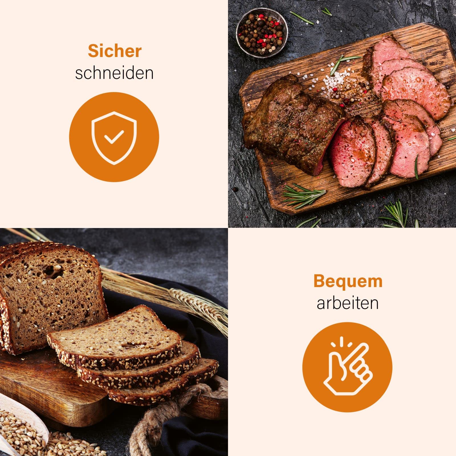 Elektrisches Messer 150 Watt - elektrisches Messer für Fleisch spülmaschinenfest - Doppelklingen Messer elektrisch - elektronisches Messer Profi mit Pflegetuch - Edelstahl Elektromesser