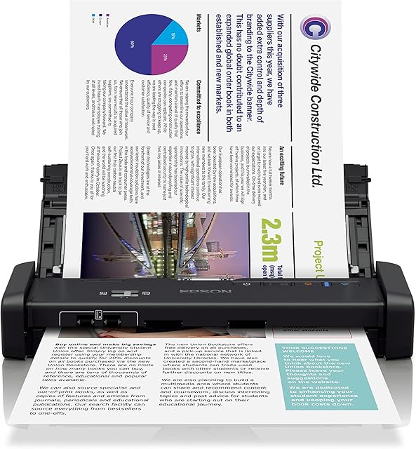 Epson WorkForce DS-310 Mobile Scanner + Power PDF Software bundle - 25PPM