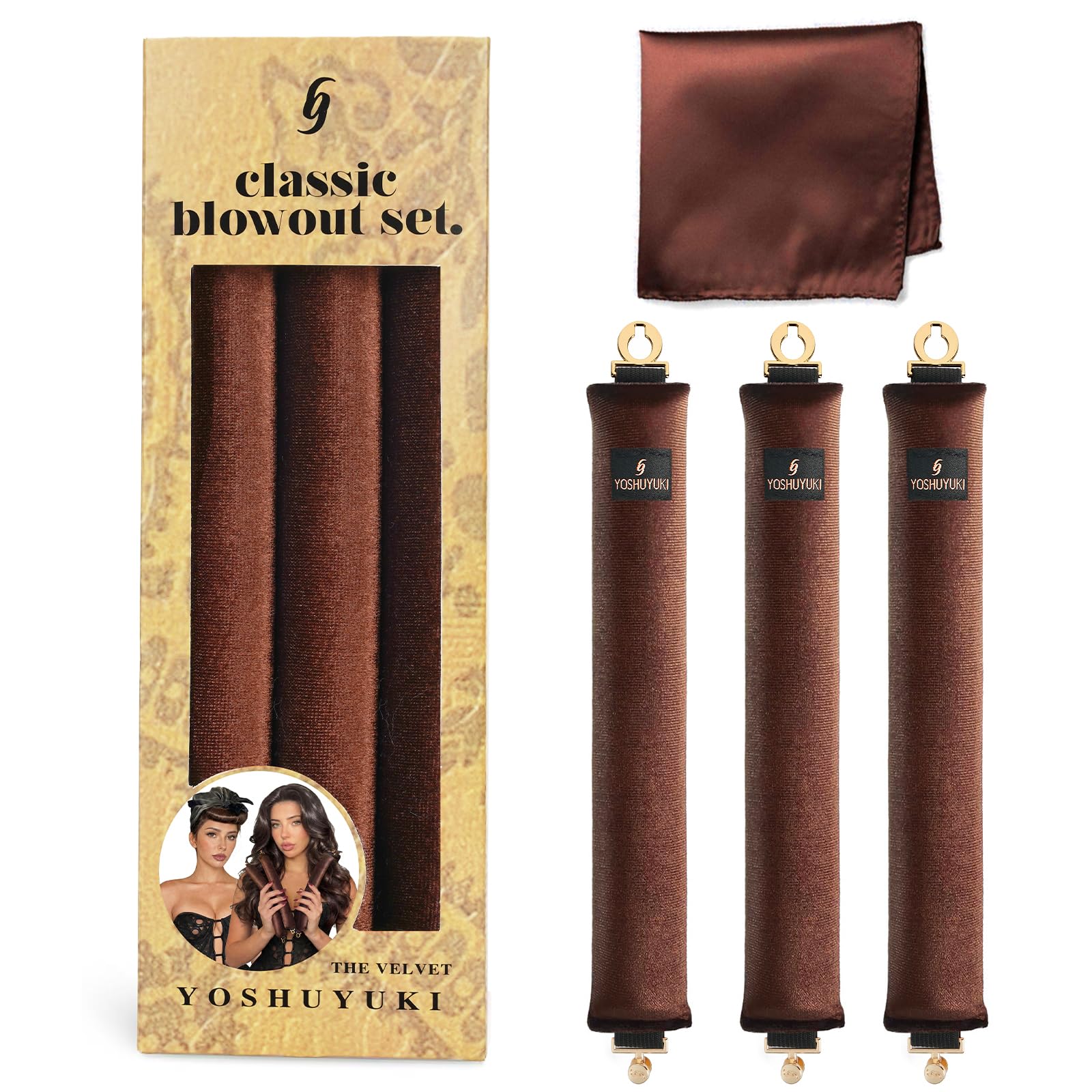 YOSHUYUKI Heatless Hair Curler to Sleep in No Heat Satin Heatless Curls Overnight Rods Curling Set Jumbo Large Foam Sponge Hair Rollers Curlers for Long Short Hair Volume Women Styling Tools