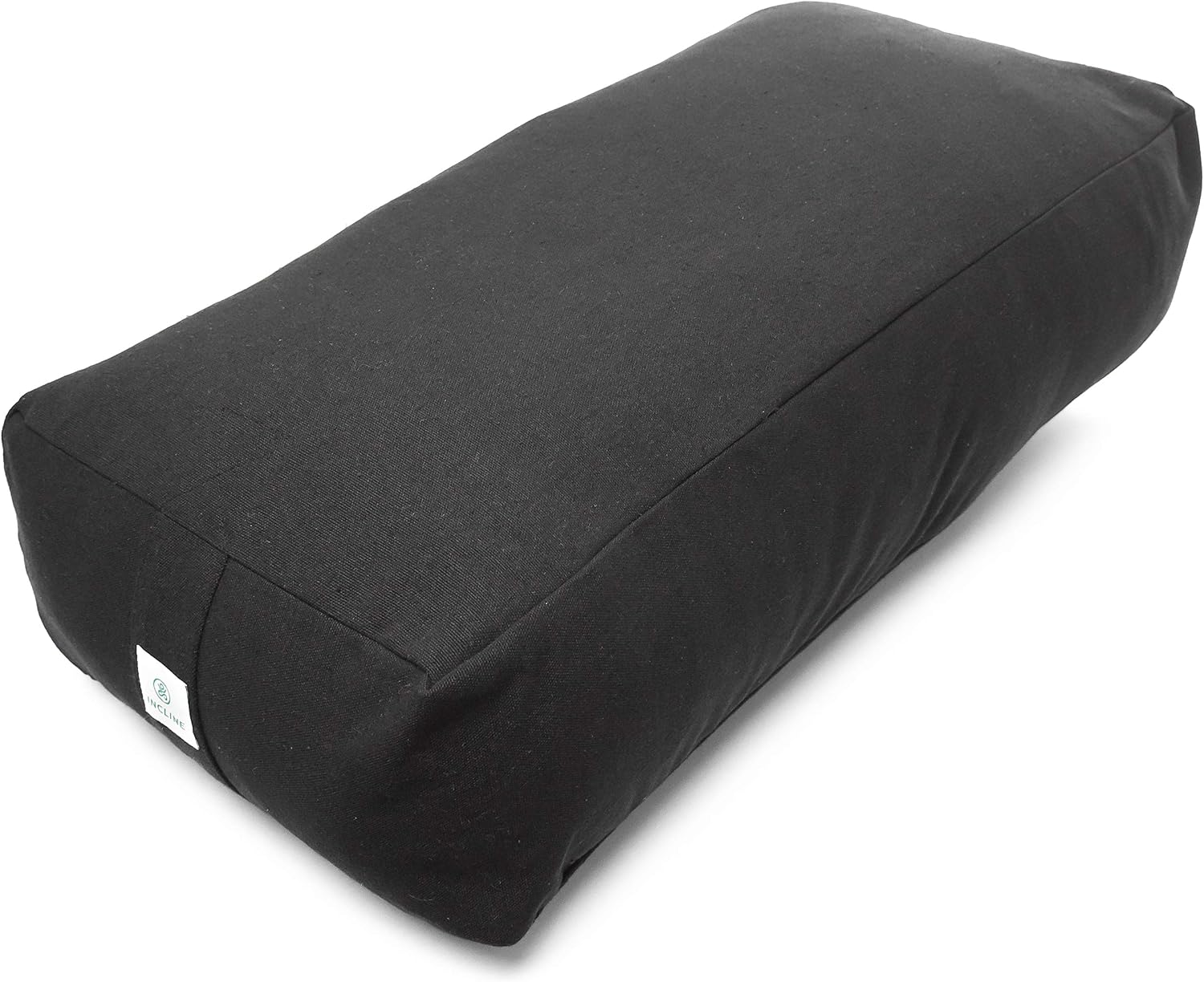 Incline Fit Round and Rectangle Supportive Yoga Bolster Filled with Cotton and Includes Machine Washable Cotton Cover and Cary Handle