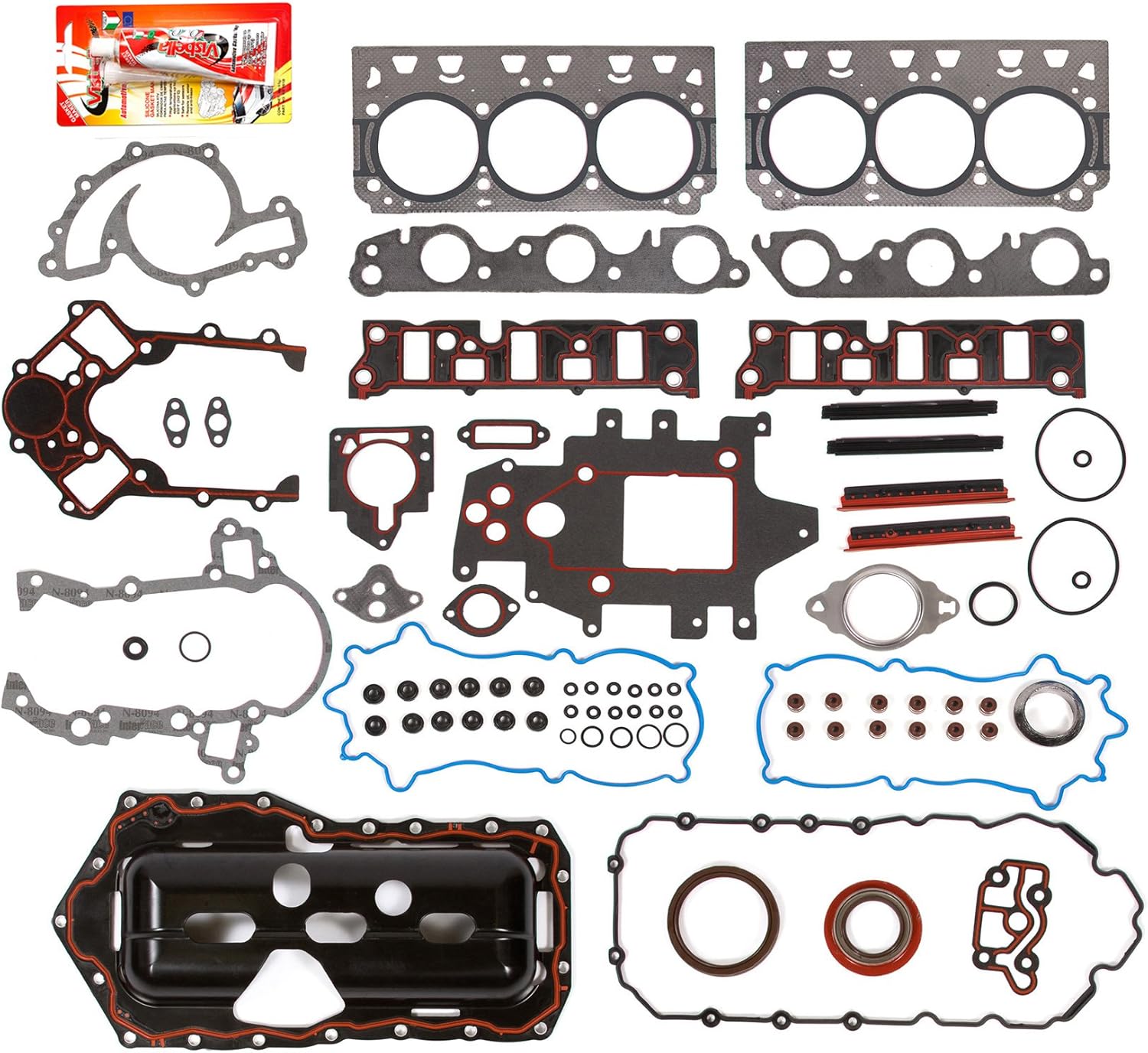 Compatible With 04-05 Buick Chevrolet Impala Monte Carlo Supercharged 3.8 OHV Full Gasket Set
