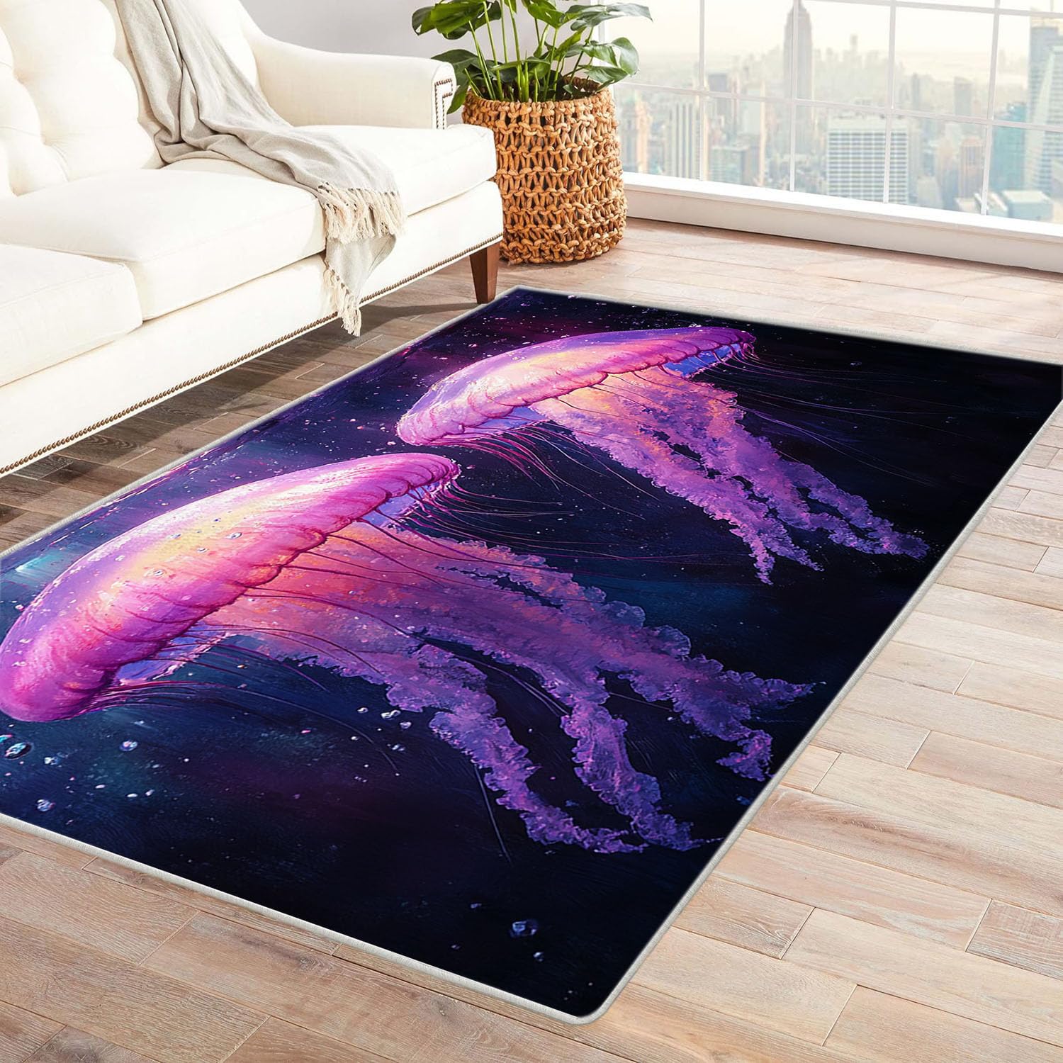Tapis de salon simple et frais antidérapant pour éviter les glissades