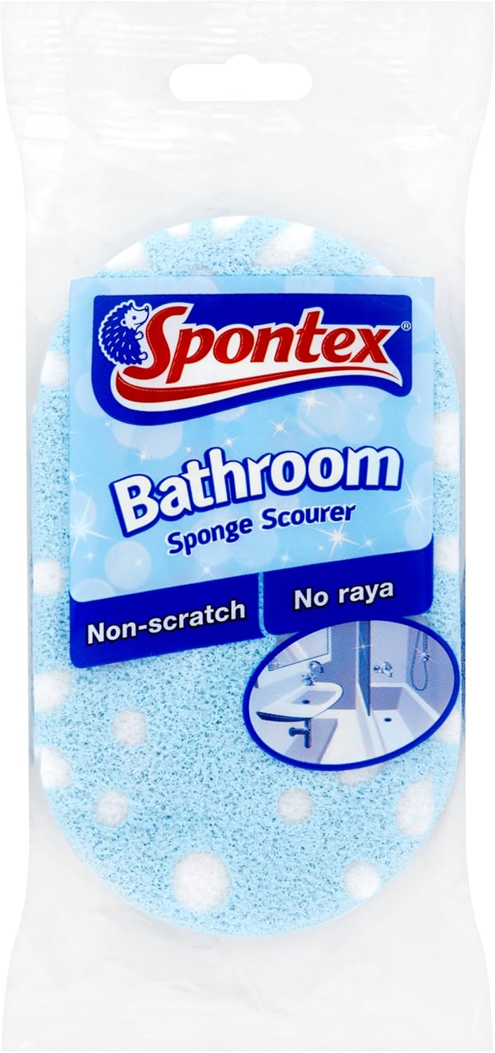 Spontex Bathroom Sponge Scourer Pack of 1 : Amazon.co.uk: Grocery