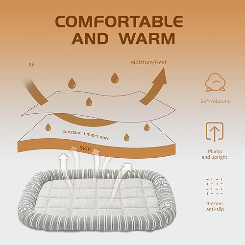 Miniatura 5 de Tapete de enfriamiento para mascotas, impermeable, lona de algodón y lino, almohadillas de hielo lavables de verano para gatos y perros pequeños,