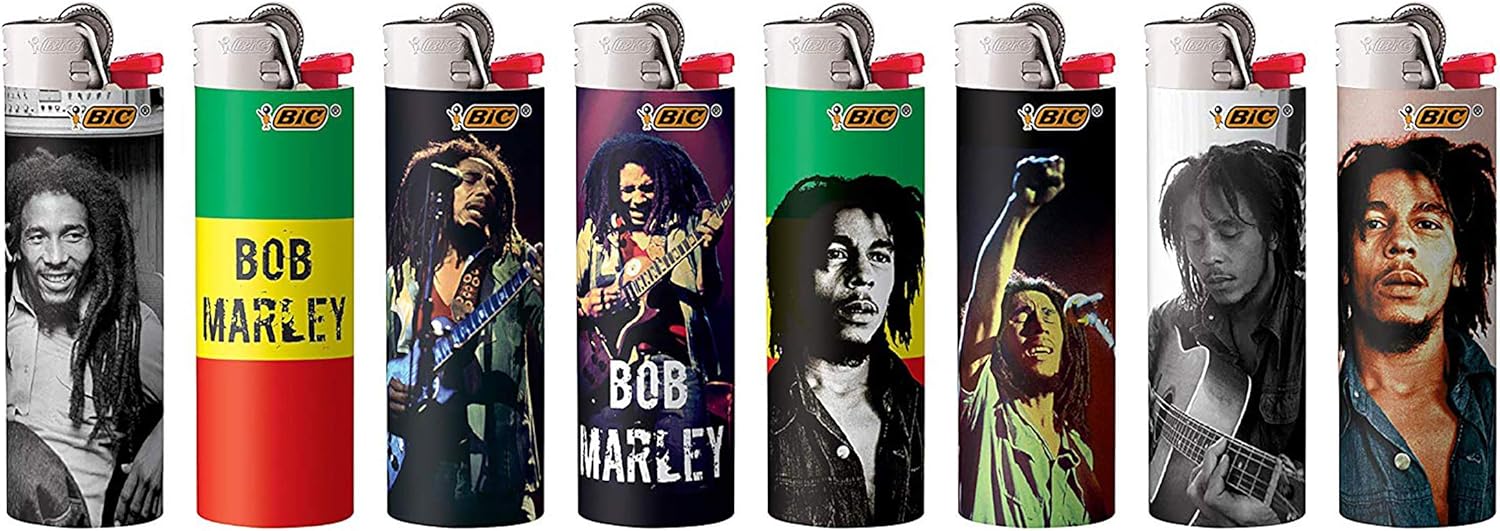 BIC Special Edition Bob Marley Series Lighters, Set of 8
